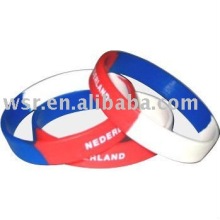 Three colors silicone wrist band