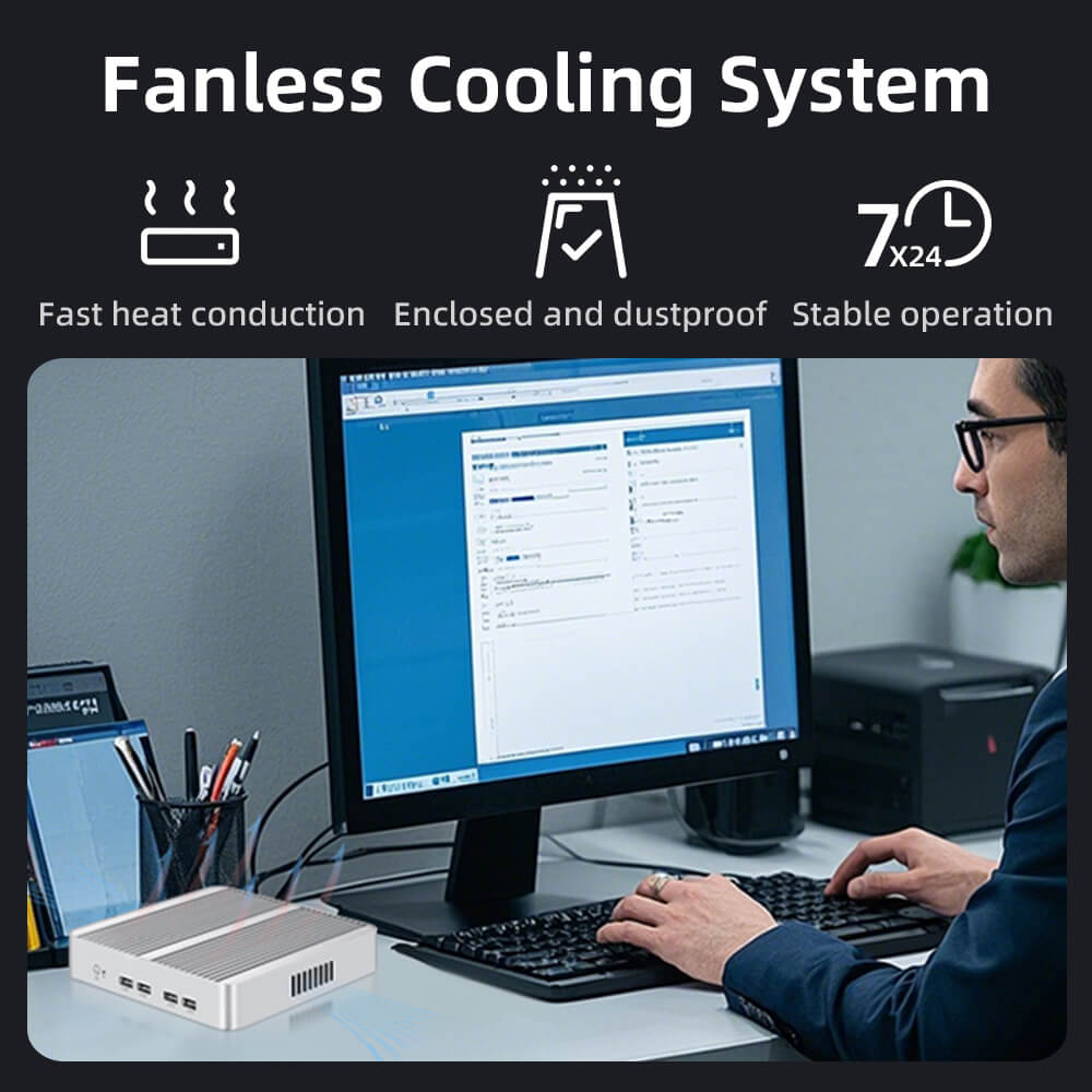 X26W J1900 Dual LAN 1COM Fanless Mini PC