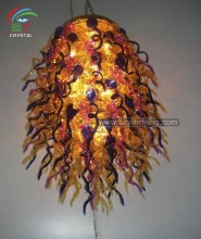 multi colored glass chandelier
