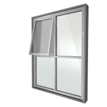 Custom Australian Standard 6063-T5 Extruded Aluminium Window