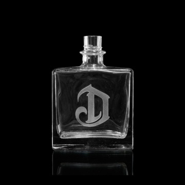 Heavy square sandblasting tequila super flint glass bottle alcohol 750ml