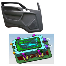 Plastic automobile door plate injection mould