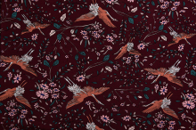 Wholesale Crane Pattern Printed Fabrics