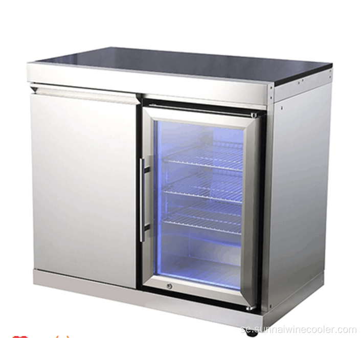 Fristående kylskåp utomhus kompressor dryck