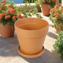 Eco-Friendly Large Terracotta Ceramic Planter with Drainage Hole