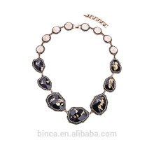 Stock Fashion Vintage resin statement necklaces alloy Choker necklaces XL1938