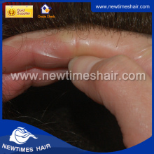 V-looped super thin skin toupee