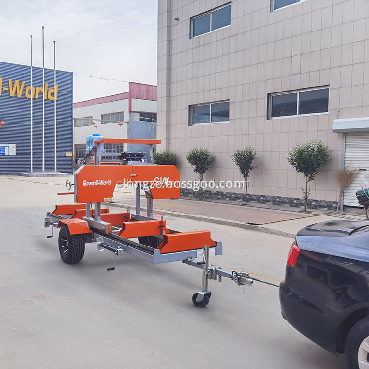 590mm SW26 China Factory Sweet SweetMill Usando o Mobile Log Wood Cutter Band Saw Machine Horizontal Type