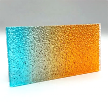 Customizable Color Gradient Groove Decorative Glass Screen - Hot Melt Glass