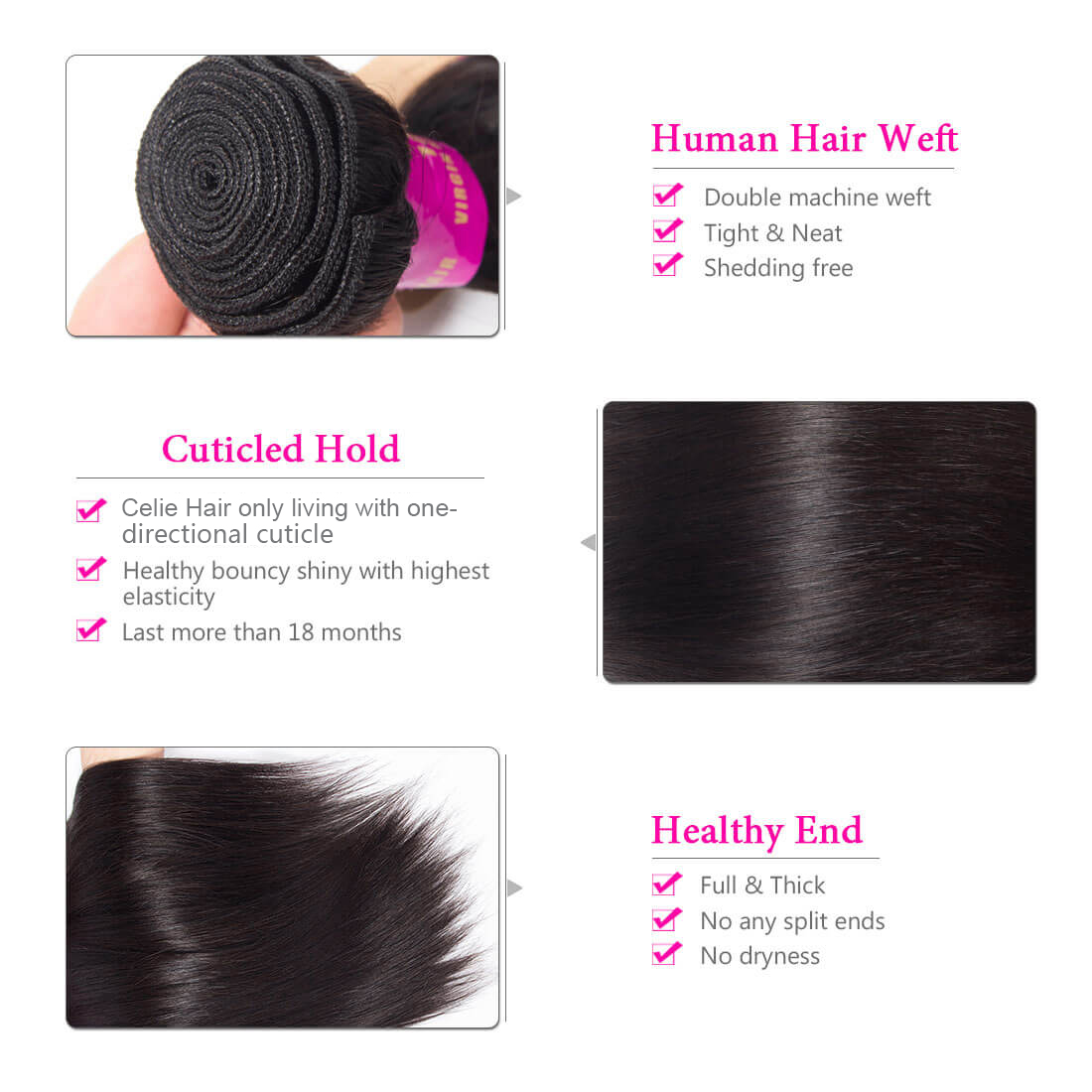 Top Selling cuticle aligned hair Mink Brazilian human hair weave bundles Straight Natural hair extensions
