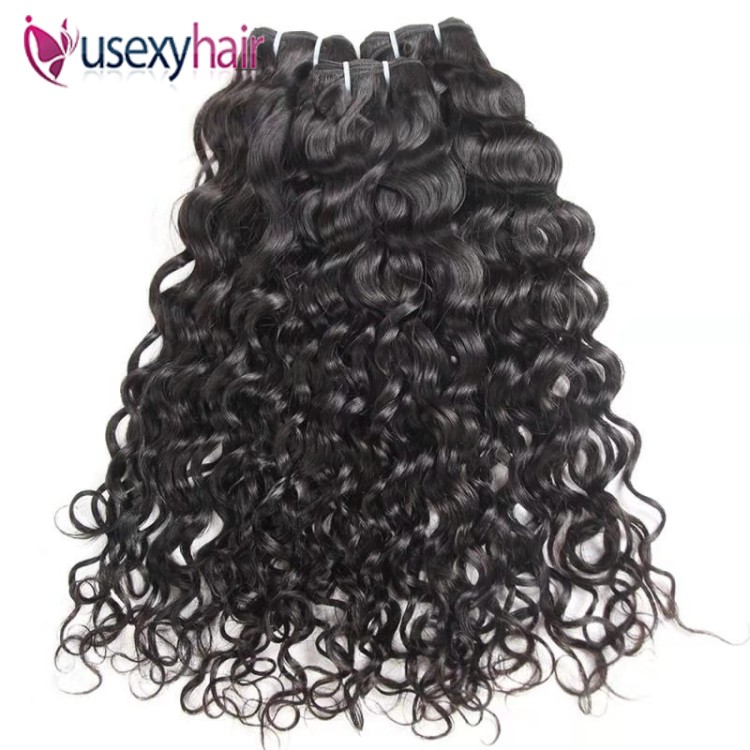 Raw Indian Temple Hair Water Wave Hair Bundles Vendors Grade 12A Virgin Cuticle Aligned Hair From Indian