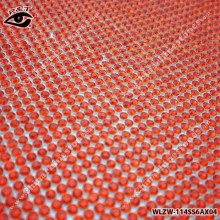 2MM SS06 Hot fix rhinestone mesh Lt Siam Color Mesh 24x40CM