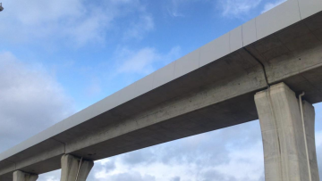 Bridge protective plate powder coating