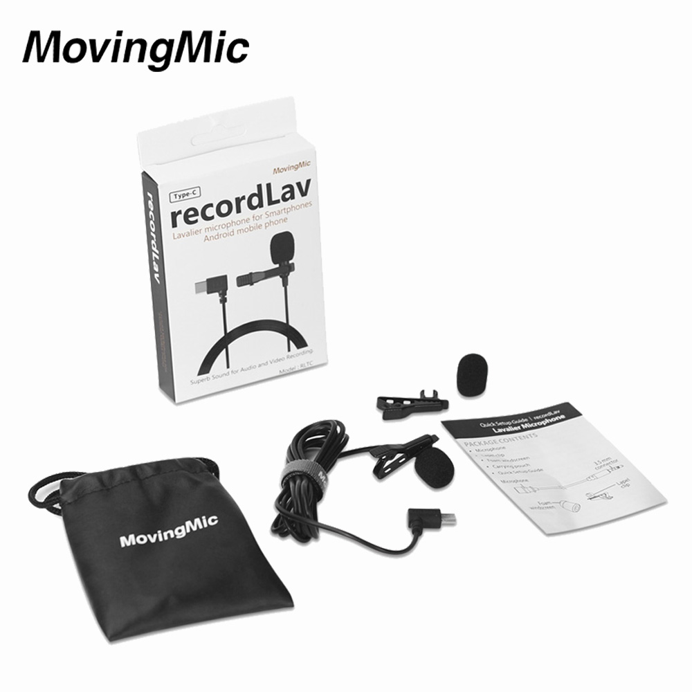 Small Type-C Muff Lapel Mic Dynamic Omni-Directional Microphone System For Interviews