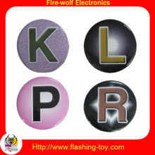 Customized Magnetic / Button / Pin Color Led Promotional Button Flashing Badge