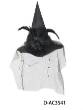 Black gauze witch hat