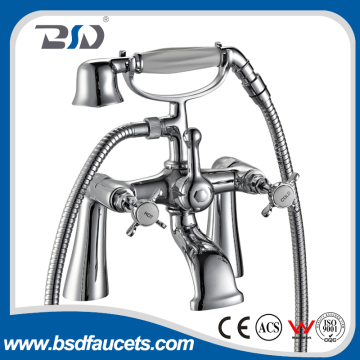 Modern Bathroom Shower Set Faucet Bathtub Mixer Tap Double Handles Shower Chrome