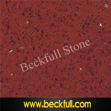 PXQZ801 Crystal Red Quartz Stone Slabs,Red Mirror Quartz