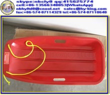 Red plastic sledge / kids snow ski / pp sled snow