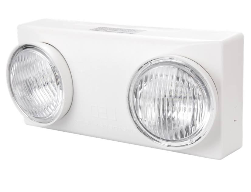 White Doubl Heads Emergency Light