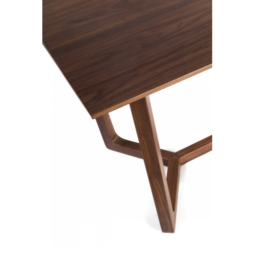 Solid Walnut Wood Restaurant Dining Tables PU Lacquer