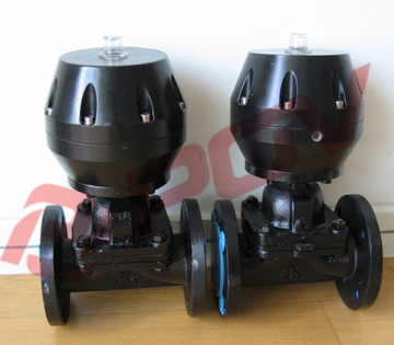 flange pneumatic rubber lined diaphram valve