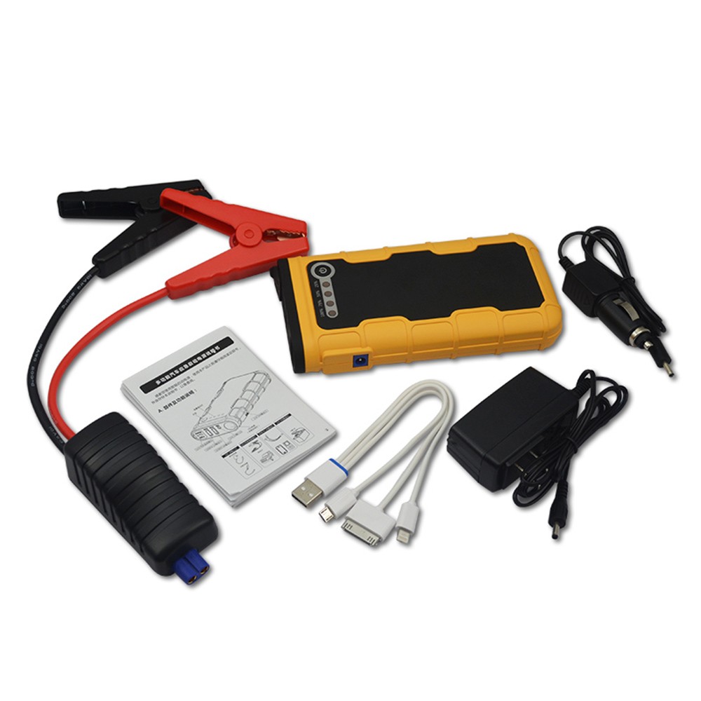 CARKU 12000mAh battery jump starter kit 600A to jumpstart car gasoline engine 4.0L and diesel engine 2.0L