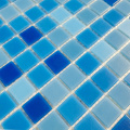 Carreaux de piscine murale blanche bleu 20x20 mm en verre bleu