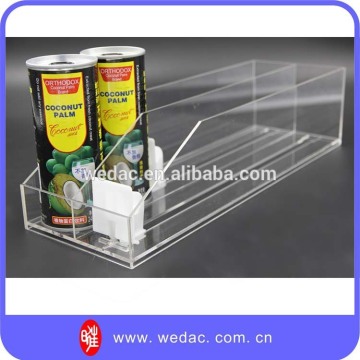 Drink beverage sample pusher display rack