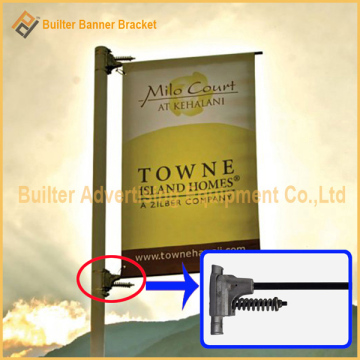 Metal Street Light Pole Advertising Banner System