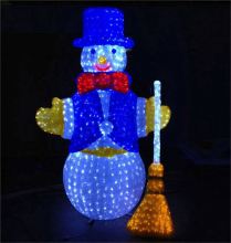 Outdoor LED Model Lamp - Christmas Snowman Theme Lights for Festival and Landscape Decoration