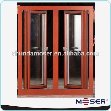 Aluminum clad wood double casement sash window