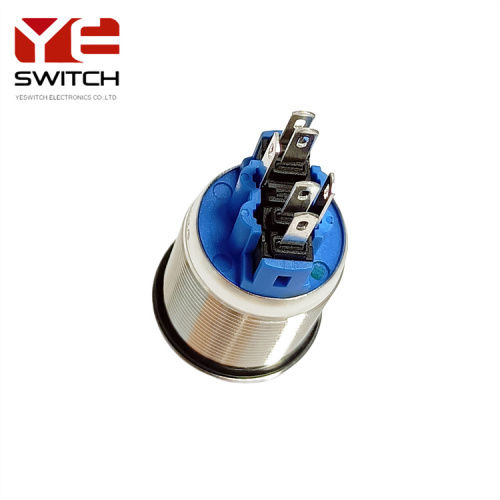 Yeswitch 22mm diterangi suis butang tekan logam tertutup