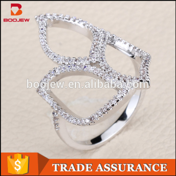 Hollow out 925 silver white gold plating engagement ring design for gilrs