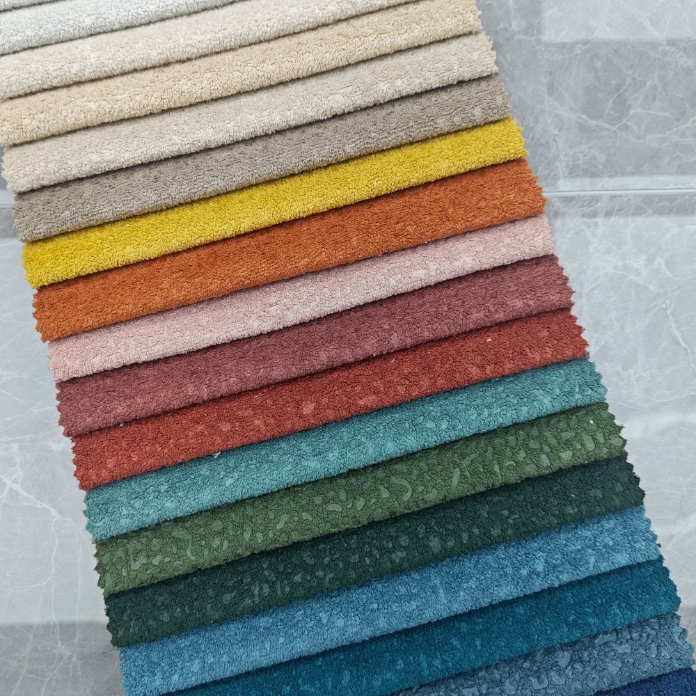 Tela de sofá de terciopelo en relieve de alto peso High Weight Embossed Velvet Sofa Fabric