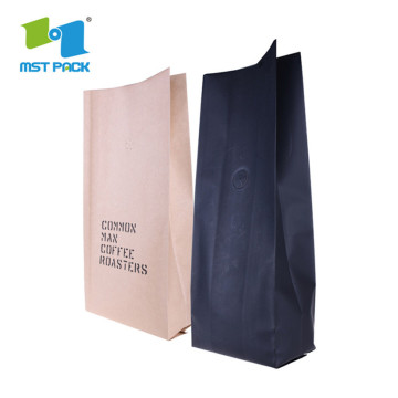 Fladbundet Kraft Paper Kaffeposer tin tie Ziplock Food Packaging Bag