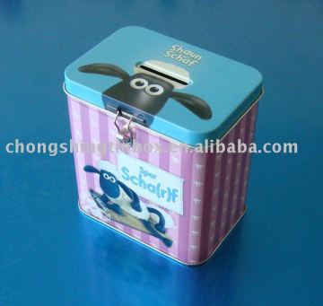 exquisite saving tin box