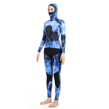 Seaskin 6mm wanita 2pcs menetapkan wetsuit spearfishing