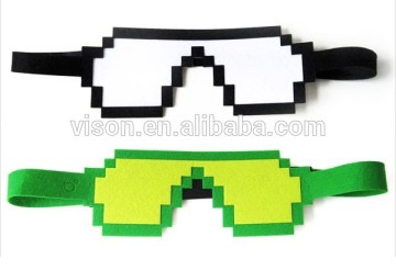 Travel Sleeping Eye Mask Felt Sleeping Cover Multicolor Pixel Sleeping Mask