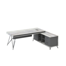 Modern Vertical Computer Desk with Recessed Monitor