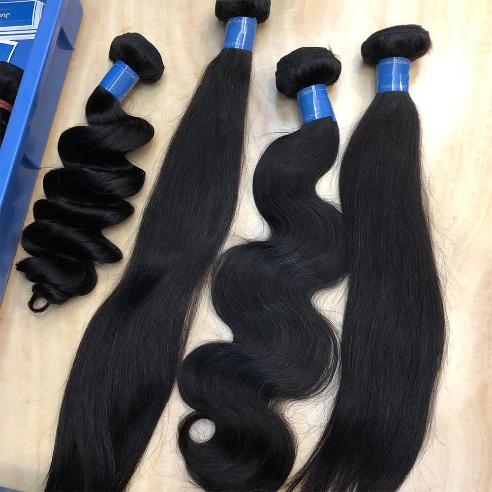 Cheap 30inch Indian hair weave bundles Natural color Virgin hair Cuticle aligned Brazilian hair Extension