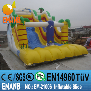1788 USD inflatable slide, giant slip n slide for kids inflatable palm tree island