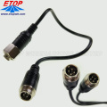 molded 4pin DIN plug connector radio cable assembly