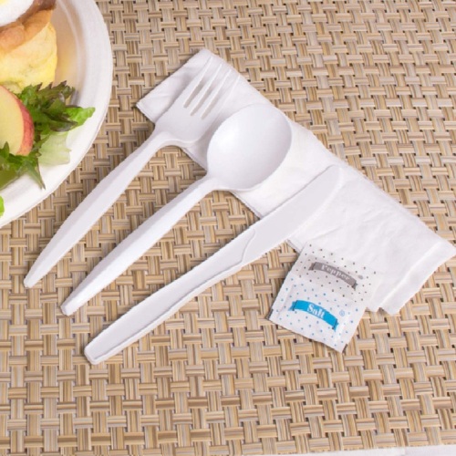 Set di posate in plastica per coltello biodegradabile usa e getta