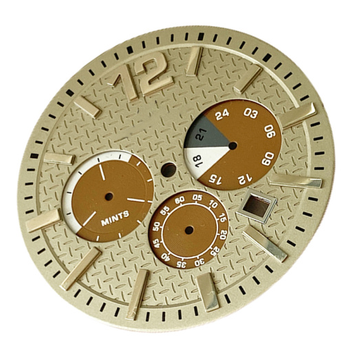 Chronograph Watch dial with stamped pattern
