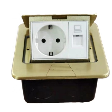 Soft Pop Up Brass Floor Mounted Electrical Outlets for Kitchen: Ground Floor Socket Box Solutions