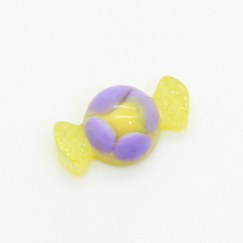 Cabujón de resina en forma de caramelo colorido manchado de moda 100 unids / bolsa cuentas de espalda plana Slime decoración de juguete para niños