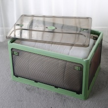 PP Large Capacity 4-Sided Open Rectangular Portable Foldable Storage Bin