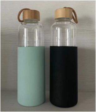 750mL Glass Bottle With Silicone Cover And Rope