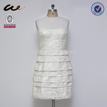 short style white wedding dress